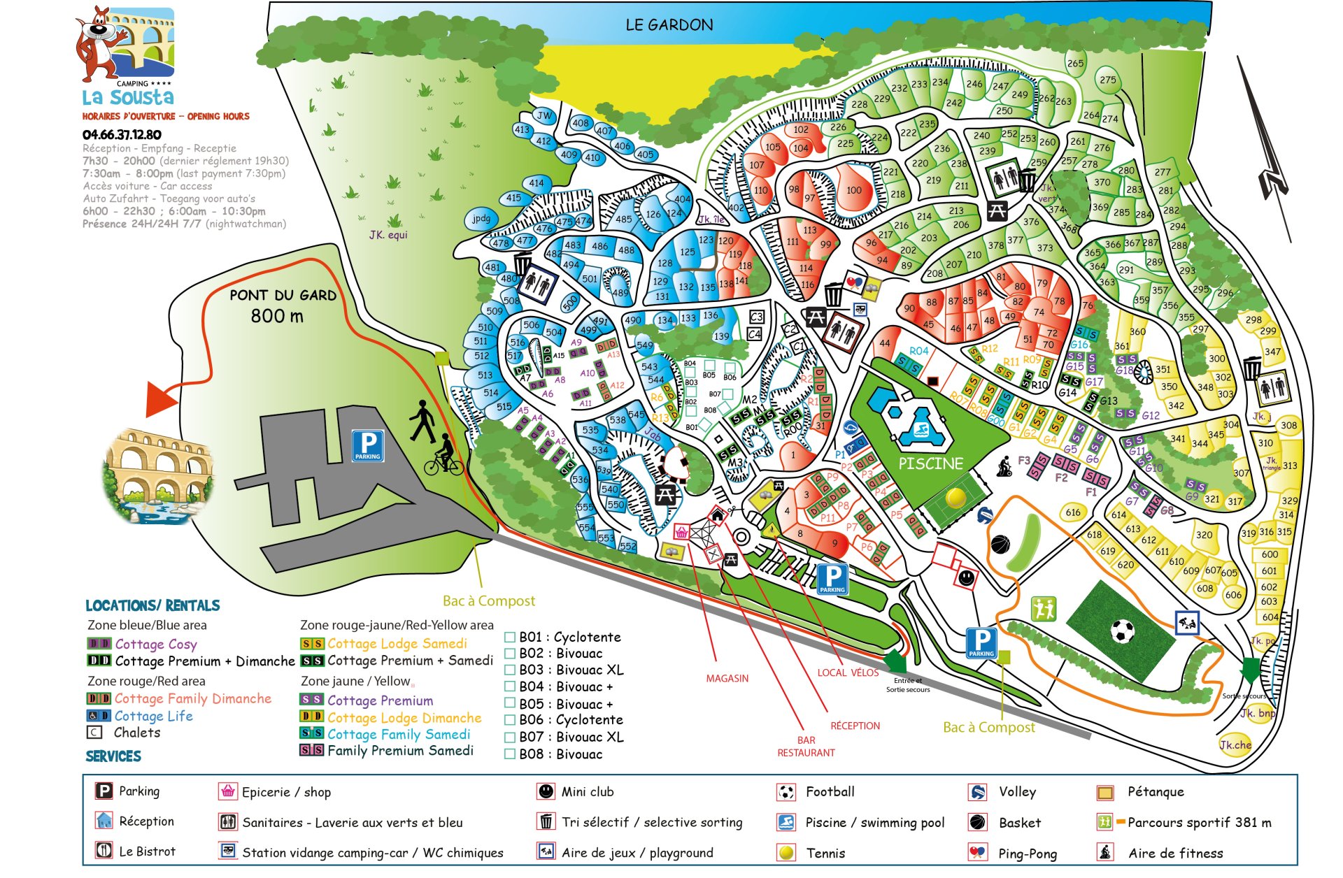 Map camping la Sousta